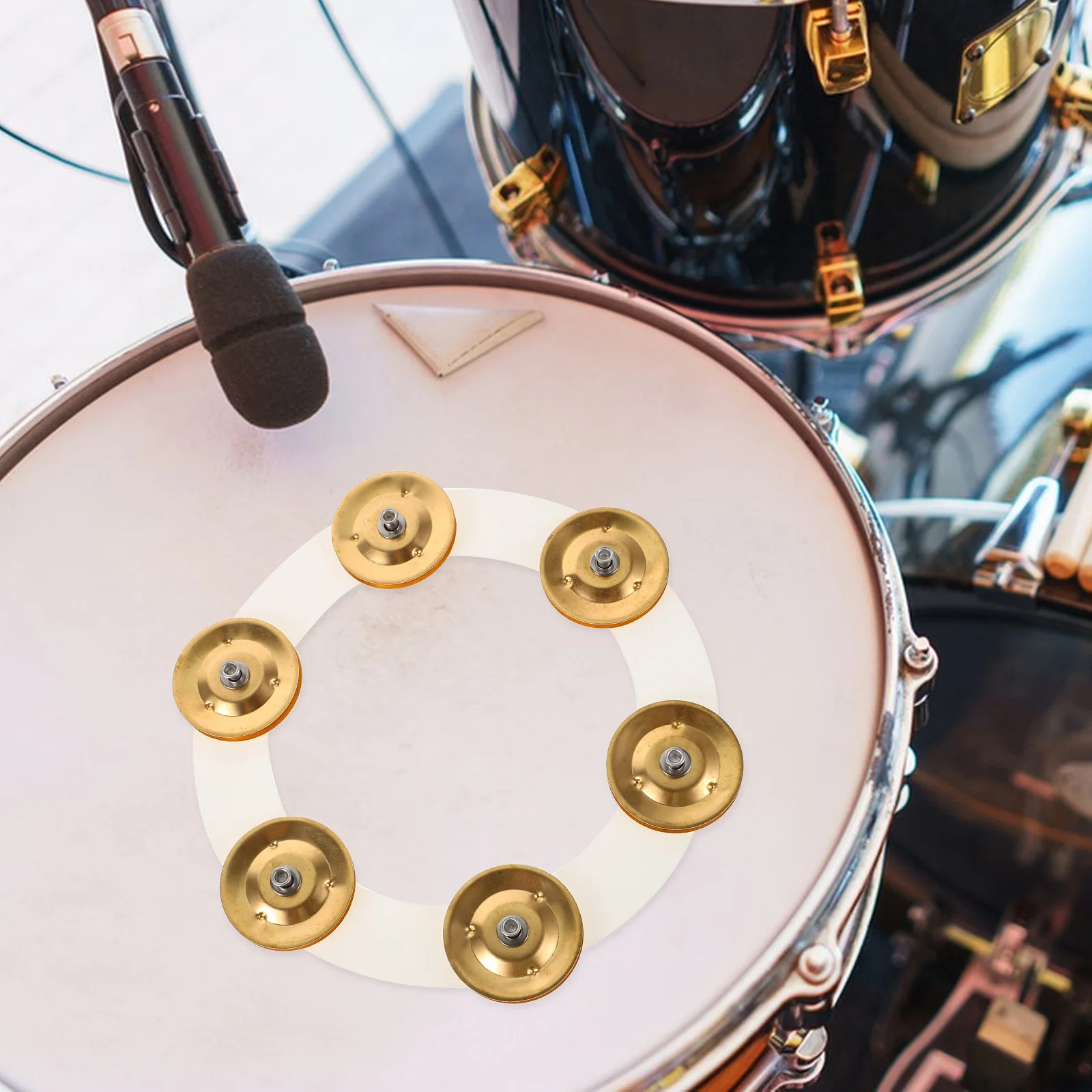

Robust Sturdy Replaceable Drum Tambourine Ring Drum Bell Replacement Beginner Party Bell Accessory Replaceable Tambourine