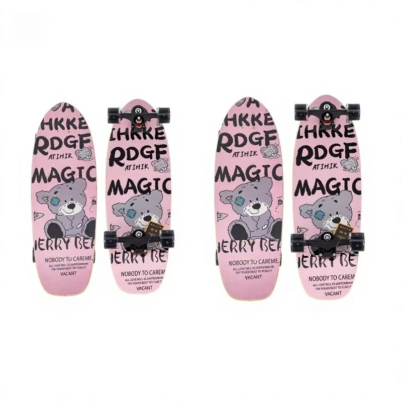 Adult Cruise Longboard Skateboard, Solid Wood Board Brush Street Long Skateboard, Multi-color Optional Full Set of Skateboards