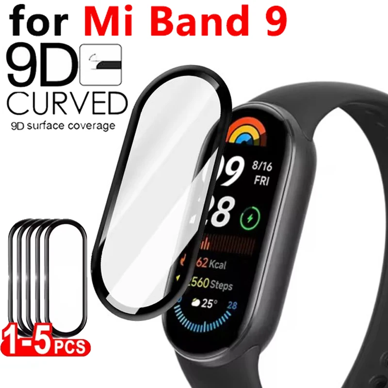واقيات الشاشة لـ Xiaomi Mi Band 9 ملحقات الساعة الذكية طبقة مضادة للخدش لـ Xiaomi Mi Band 9 طبقة رقيقة واقية وليس زجاج