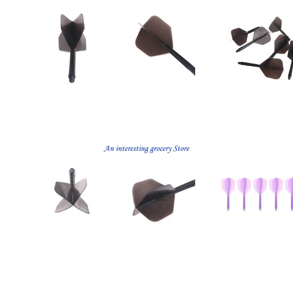 

652D Set of 6 Durable Anti-Drop Darts Flights 4.5mm 2BA Plastic Flights