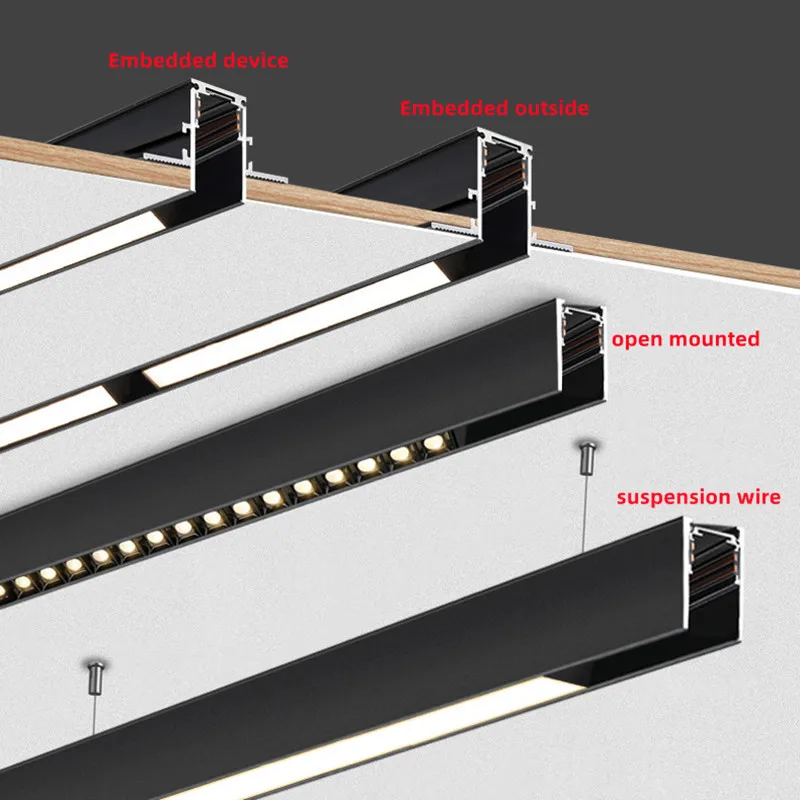 Imagem -06 - Tuya-smart Led Track Light Embutido Masterless Iluminação Lâmpada Controle de Voz Magnetic Track Light Sala de Luz Novo