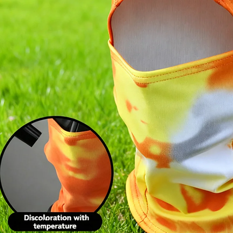 

Thermochromic Mask Headgear Tactical Outdoor Temperature-sensing Breathing Color Changing Full Face Mask Windproof Sandproof