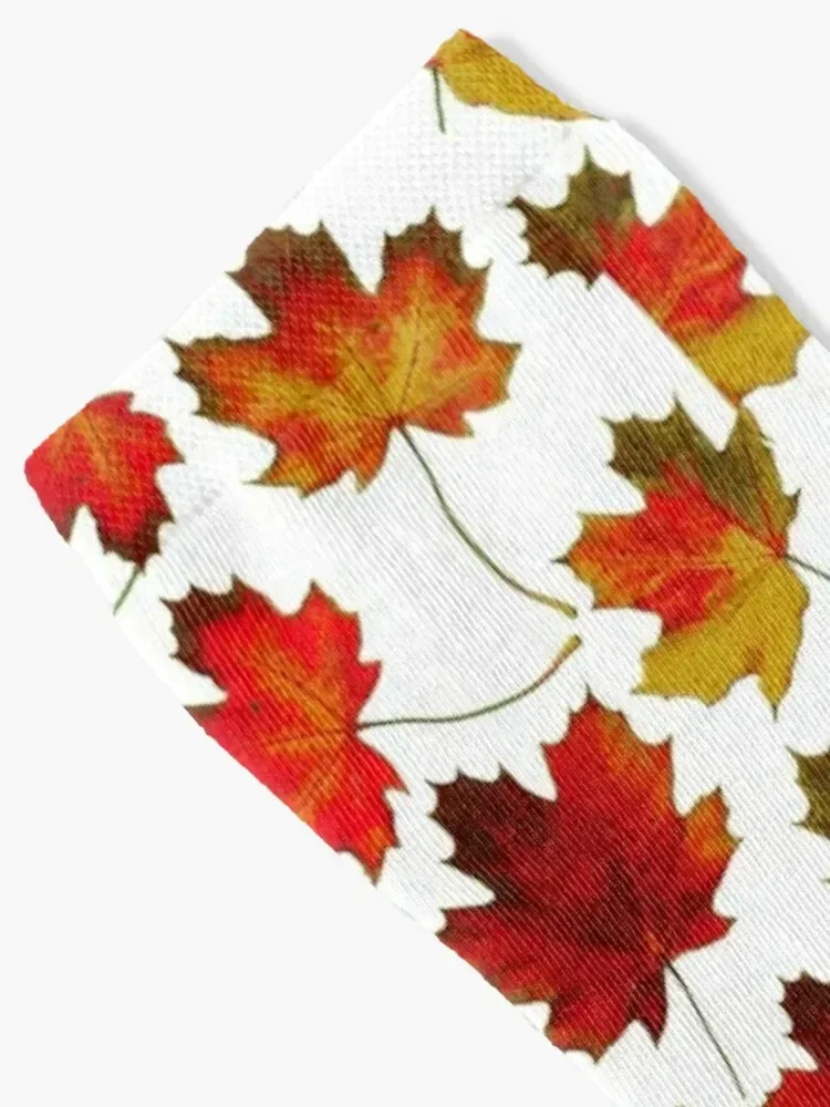 Autumn photo motif leaves, great autumn friends outfits, popular leaf patterns Socks halloween loose Socks Male Women's