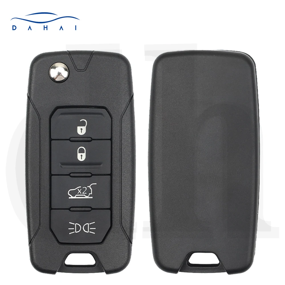 DH Flip Remote Car Key 433MHz CHIPID 4A or MQB48 Light Btn 2ADFTFI5AM433TX For Fiat 500 500X Jeep Renegade 2015-2019 Blade SIP22