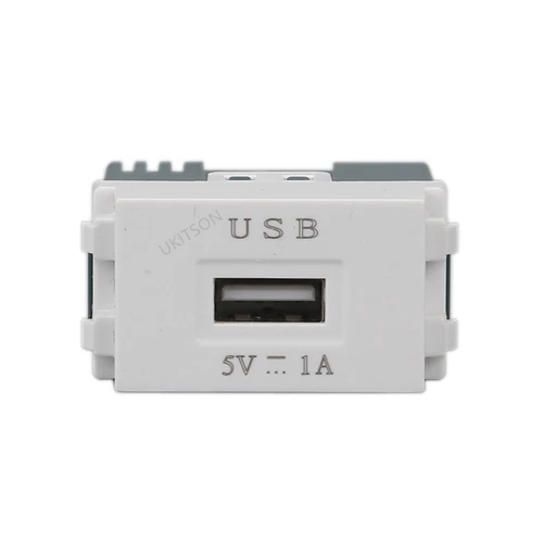 Imagen 2 del producto Módulos de carga USB2.0 DC5V 1A, cargador USB de 23x36mm, toma de corriente de energía para toma de pared, conector de ranura eléctrica