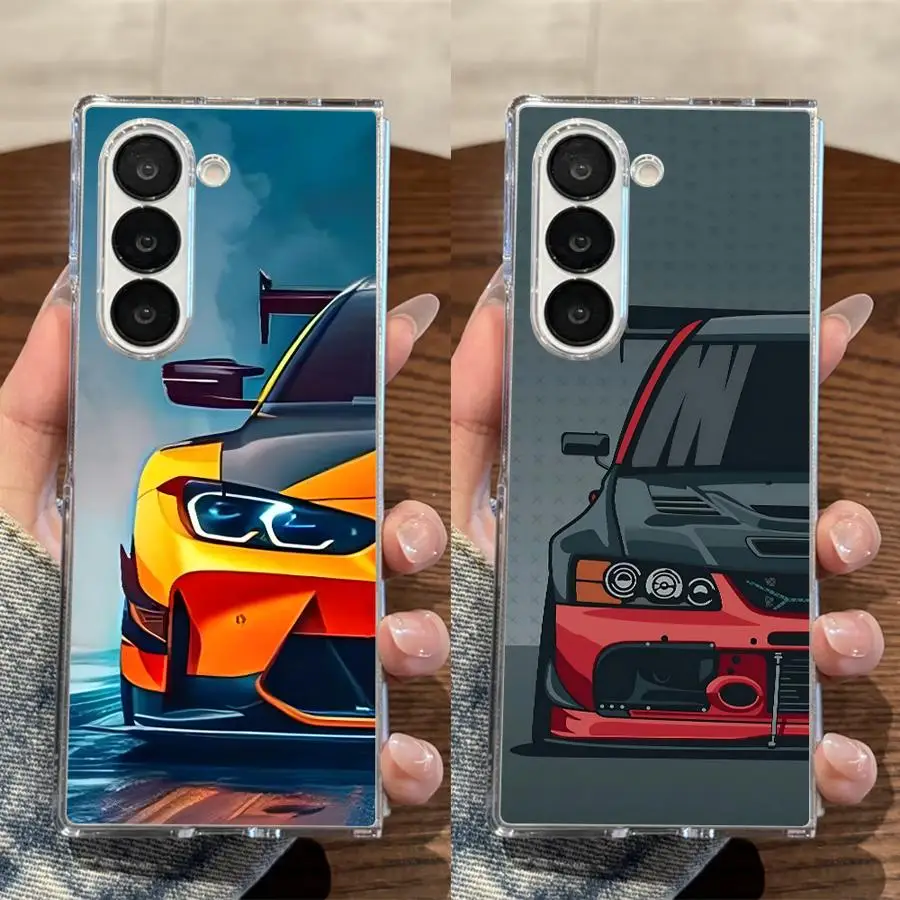 

Прозрачный мягкий чехол для телефона JDM Half Car для Samsung Galaxy ZFold4 ZFold5 Z Fold 7 6 5 4 3 ZFold6 ZFold3 ZFold7