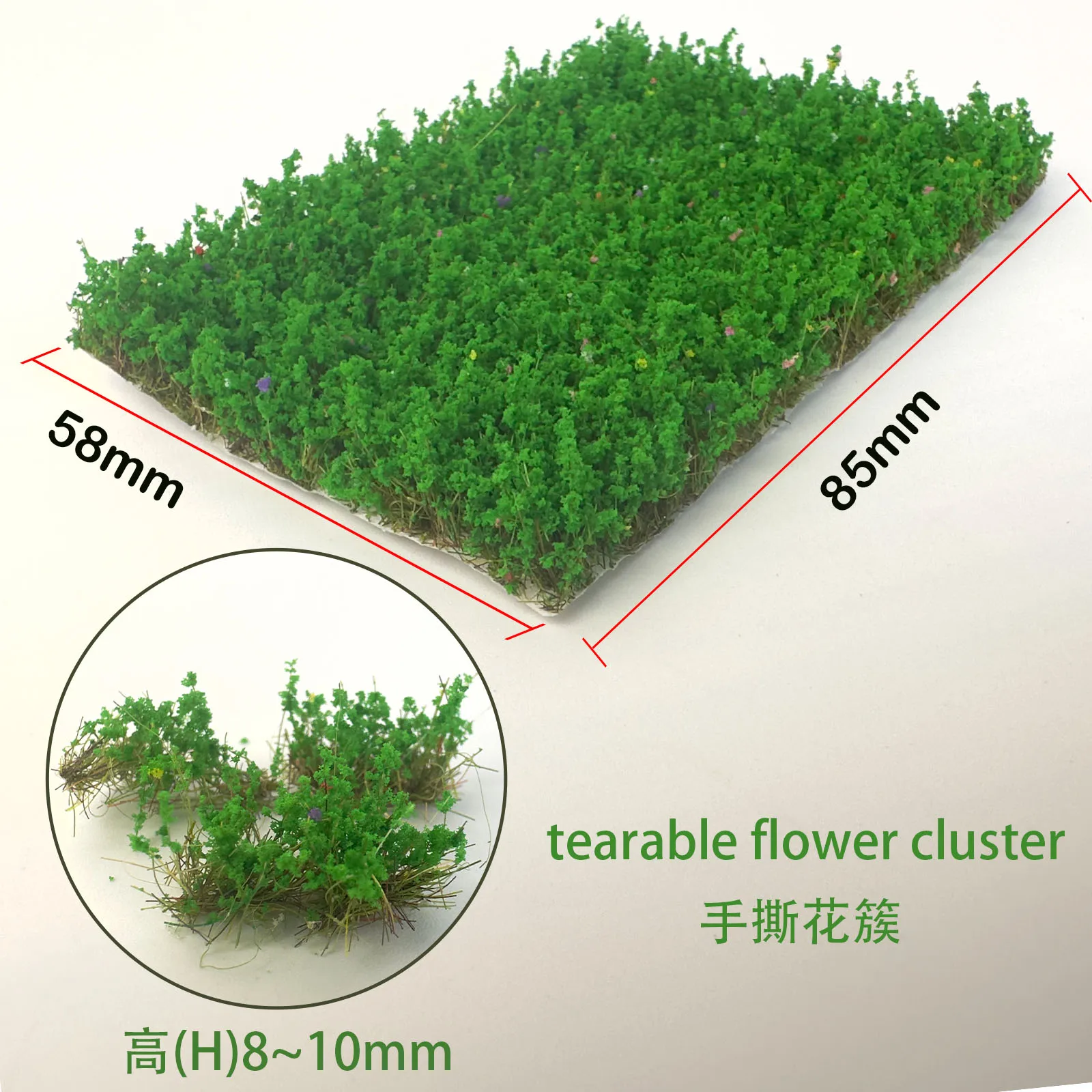 

Ho N Miniature Tearable Flower Cluster Grass Height 8-10MM Model Diy Model Making Military Scene Railway Train Layout Diorama