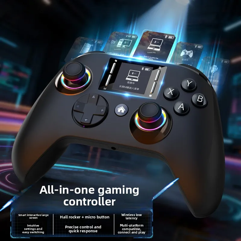 All-in-One Type-C RGB Gaming Controller with 6-Axis Motion Sensing & Macro Programmability – Compatible with PC & Console
