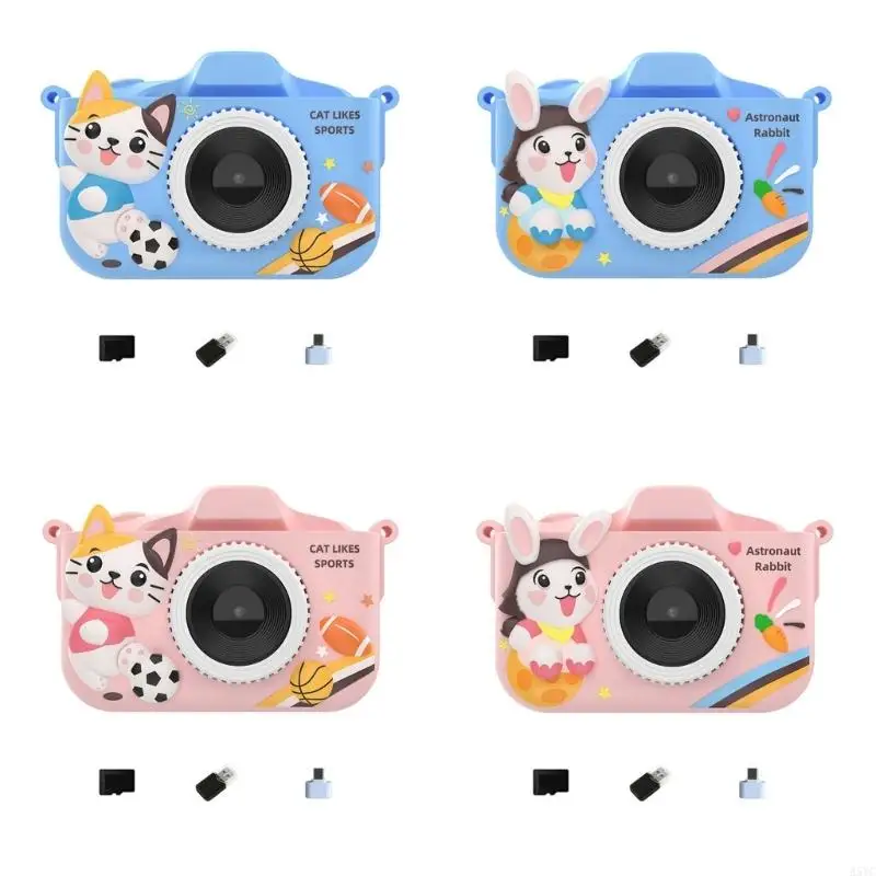 Câmera digital A5YC Childrens com 32G Câmera memória OTG Câmera dupla foco foco quadros fotos criativos
