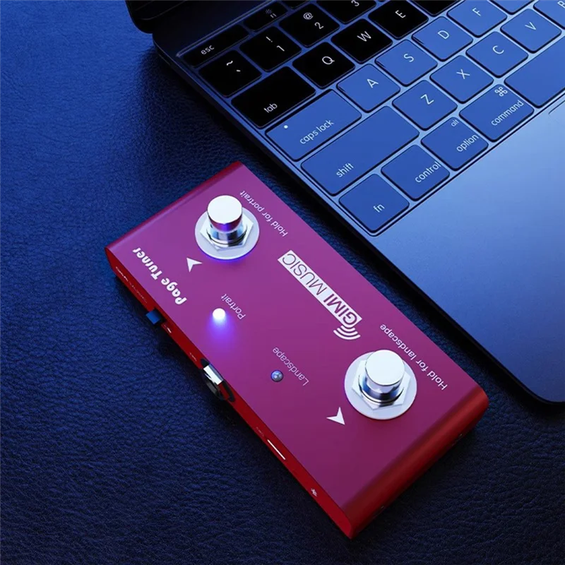J1UL1N GIMI Wireless Page Turner دواسة تيرنر خارجية تعمل بالبلوتوث تدعم اتصال Looper المتوافق مع الهاتف الذكي