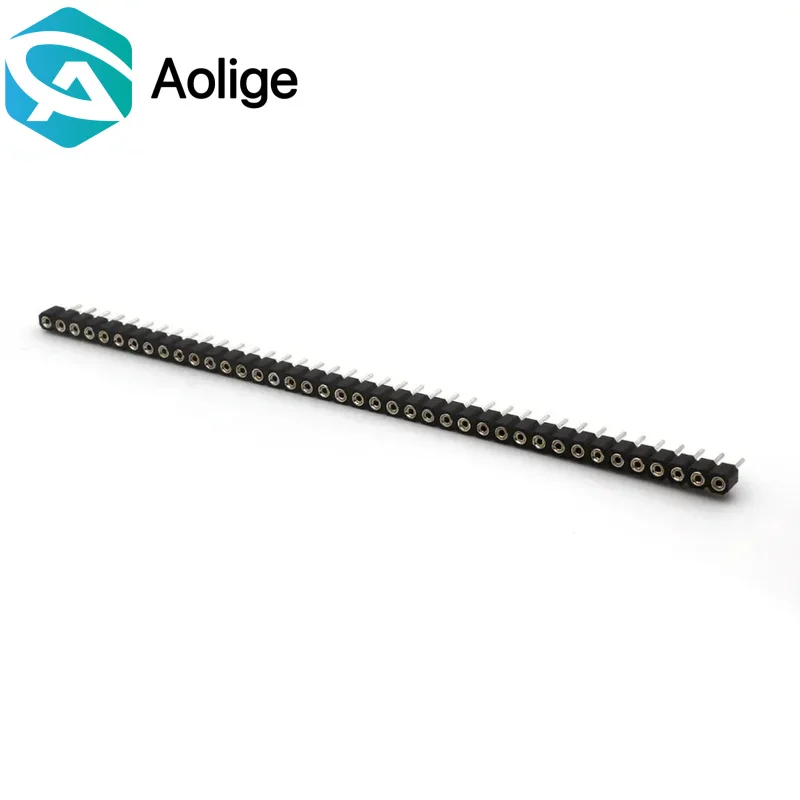 

1x40 шт., мужской оловянный золотой разъем с круглым отверстием, 1,27 мм, 2,0 мм, 2,54 мм, гнездовой разъем, однорядный, 0,1 дюйма, разрываемый носок для печатной платы с кристаллами