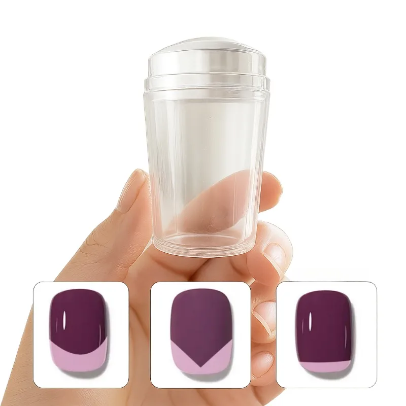 네일 씰 스크레이퍼 2개/세트 실리콘 투명 네일 아트 스탬핑 키트 프렌치 디자인 매니큐어 스탬프 네일 페인팅 전사 도구