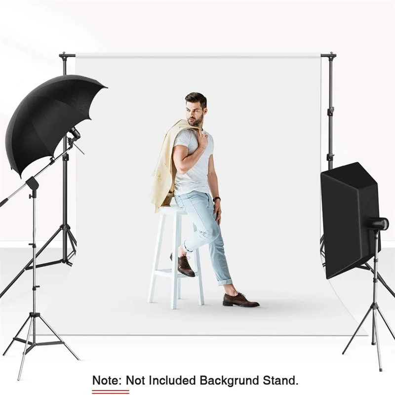 White Solid Color Backdrop Screen Photographic Background Cloth Muslin Cotton Chroma key For Photo Studio Video Parties Curtain