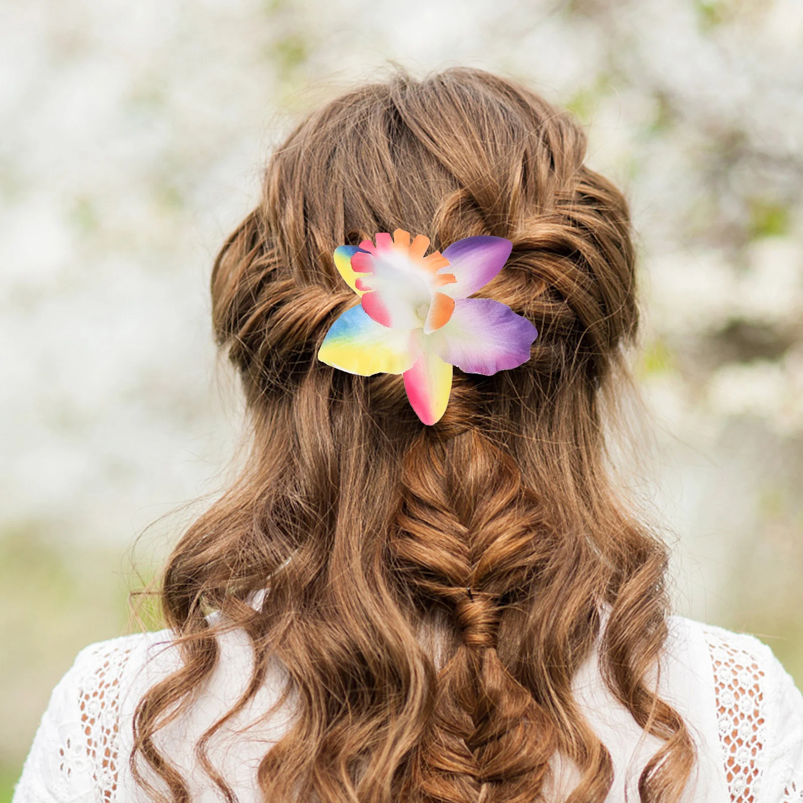 

10Pcs Flower Hair Clip Elegant Orchid for Bride Bridesmaid Wedding Party Hairpin Floral Hair Barrettes Flower Hairpin