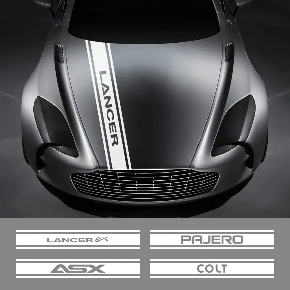 

Bumper decals and decorative stickers for the hoods and body panels of the Mitsubishi Colt, Lancer, Evolution X, EX, Pajero, Ral