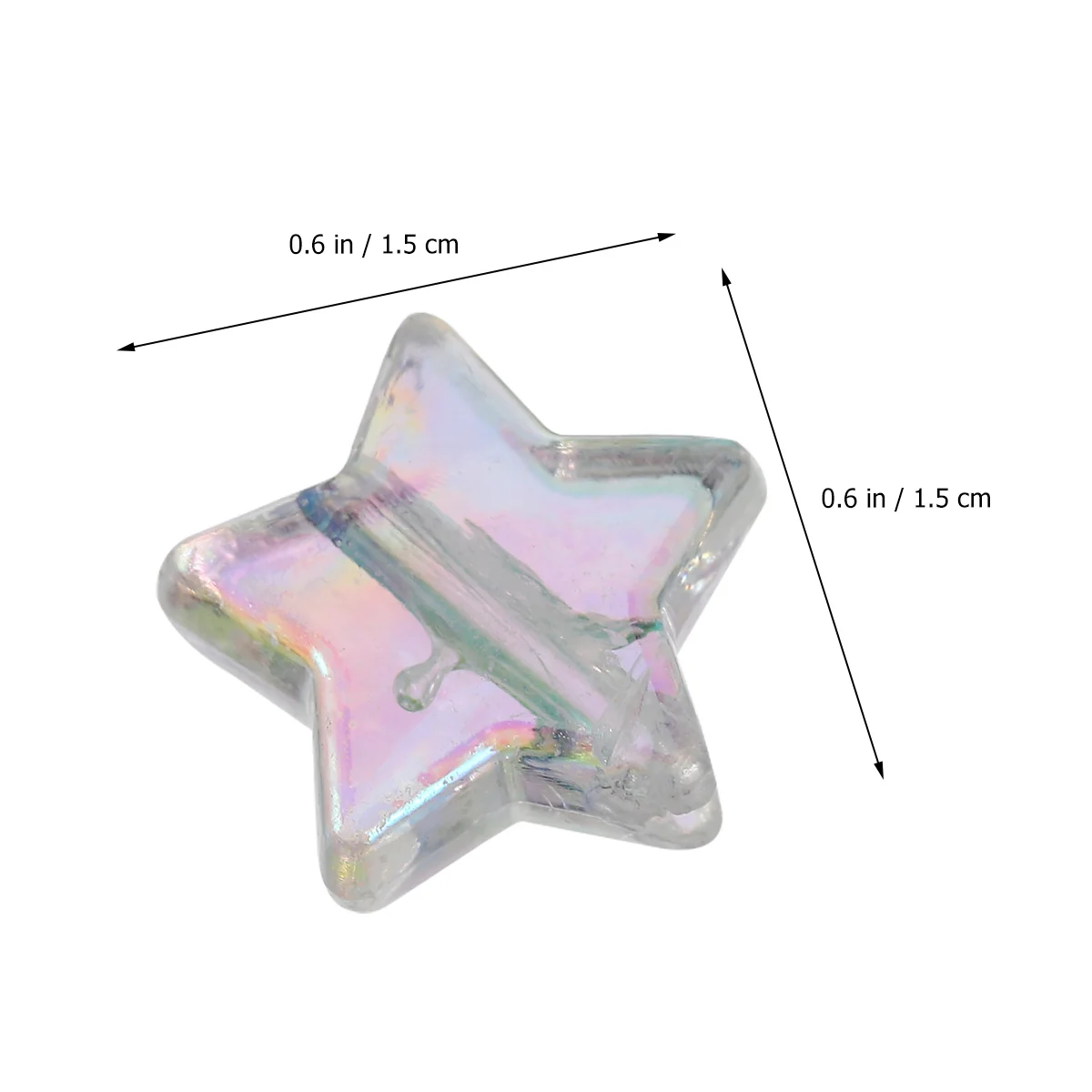 

1Set Clear Star Beads Acrylic Five Faceted Pentagram Tiny Beads DIY Jewelry Making Craft Supplies for Bracelet Pendant