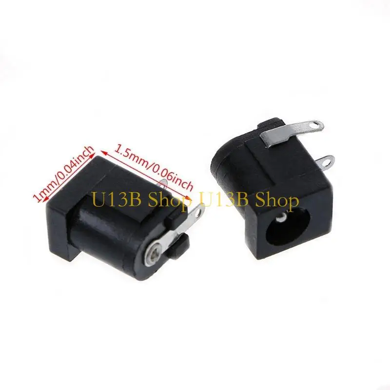 U13B 5 Pcs DC-005 Black for DC Power Socket Connector 5.5x2.1mm Barrel-Type PCB