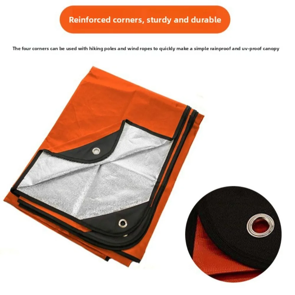 بطانية الطوارئ PE الخارجية: محمولة قابلة للطي، عازلة للتخييم والبقاء على قيد الحياة، مقاومة للرياح ومقاومة للماء