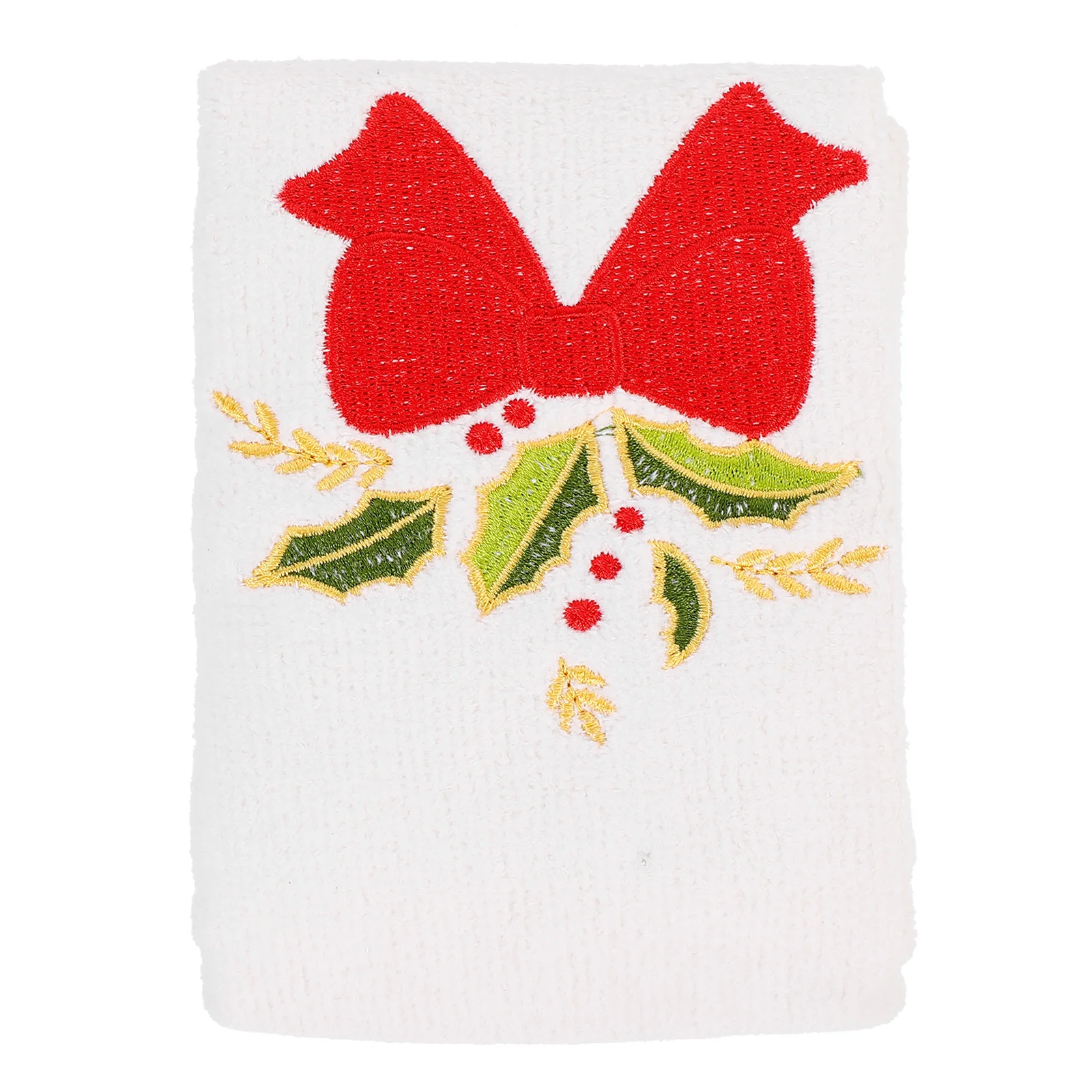 Christmas Face Towel Embroidered Premium Cotton Facial Creative Gift for Home Bow-Knot Pattern Facial
