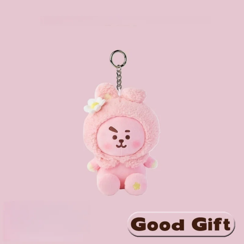 Genuine In Stock Cherry Blossom Series Cute Plush Filled Pendant Doll Cooky Jungkook Kim Taehyung Tata Decorative Girl Gift