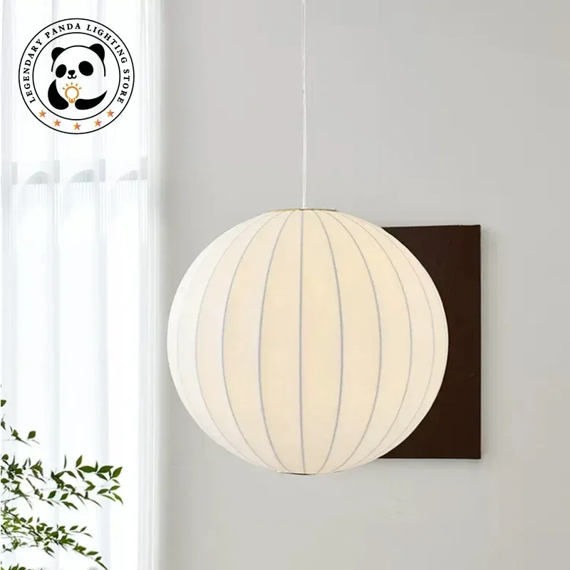 Nordic Minimalist Pendant Lights Ball Silk Ceiling Chandelier Living Dining Room Bedroom Teahouse Home Decoration LED Luminarias