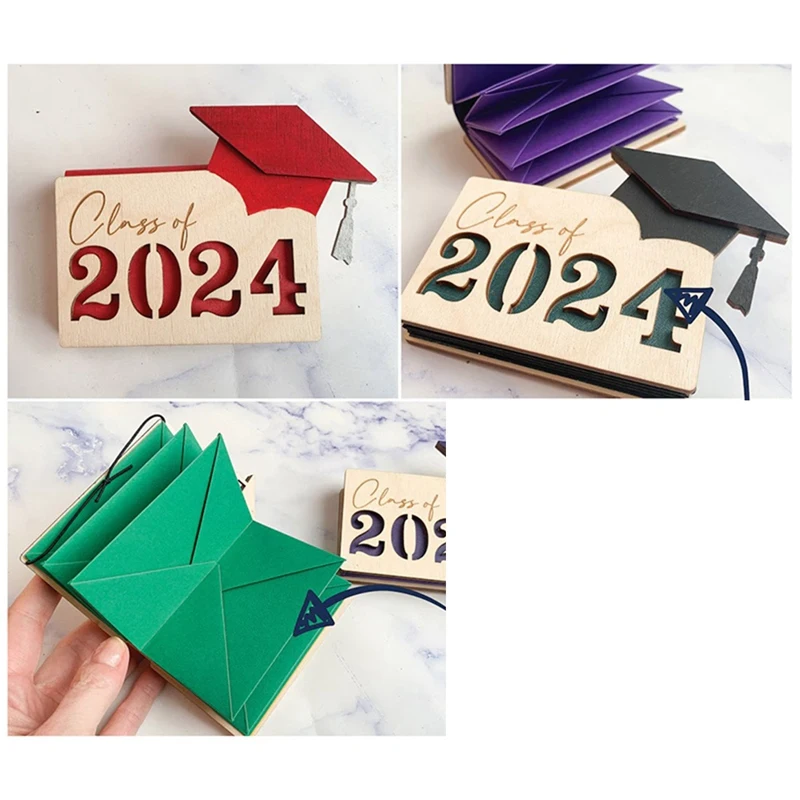 Graduation Card Holder Gift Card Box Cash Holders Wooden Grad Cash Holder DIY Kids Graduation Party Cash