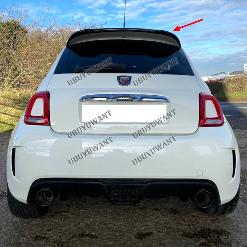 Auto-Heckspoiler für Fiat 500 Abarth 595 2010-2020 Heckklappen-Spoiler Hochkick-Flügel Lippe aus Echtem Carbon