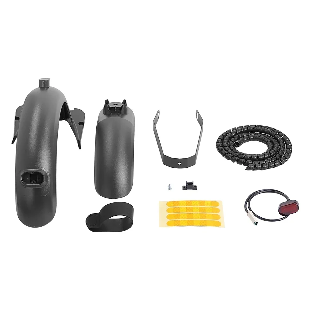 Spatbor Belakang Depan untuk Ninebot MAX G30 Lampu Belakang Peringatan E-skuter dengan Penutup Pelindung Throttle Jempol Bagian Pelindung Lumpur Ekor