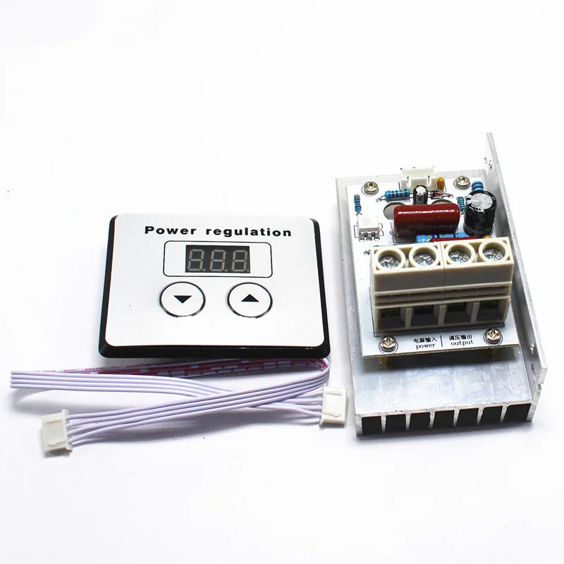 10000W SCR Digital Voltage Regulator Speed Control Dimmer Thermostat AC 220V 80A