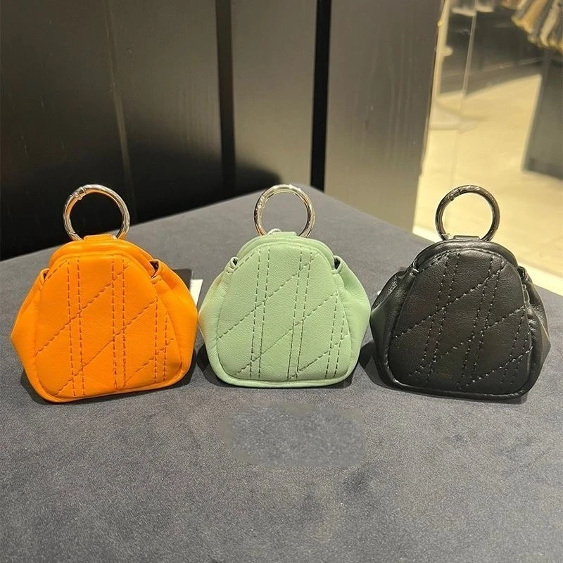 

2026 Golf Mini Ball Pouch, Quilted Leather Clip-On Bag, Portable Golf Ball Storage Bag