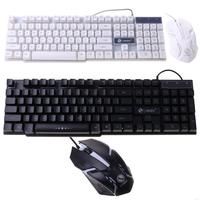 B0KF Gaming Keyboard and Mouse Combo Set LED Light Backlight for Computer PC
