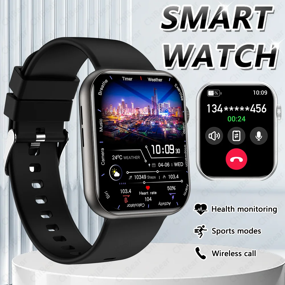 

2025 New Fashion Smartwatch Men Women Health Monitor Sports Mode Bluetooth Call Fitness Waterproof Smart Watches For Android IOS