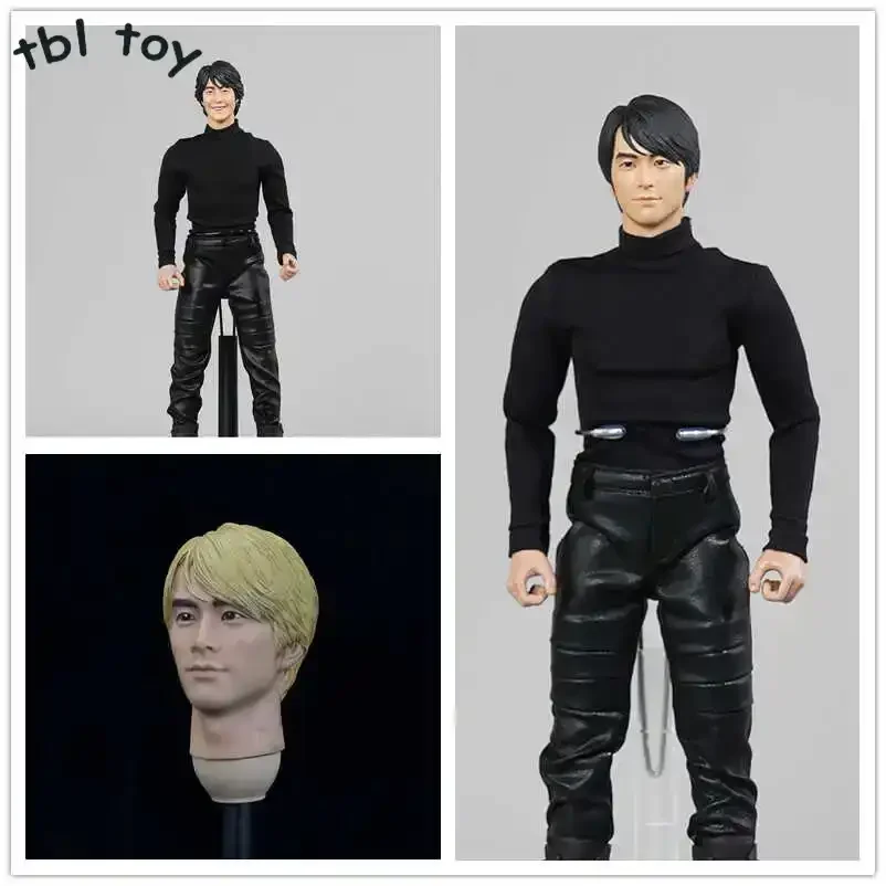 1/6 Scale Korean Celebrity Head Played Model Handsome Guy Head Carving With Neck for 12in Action Figure Doll Toys