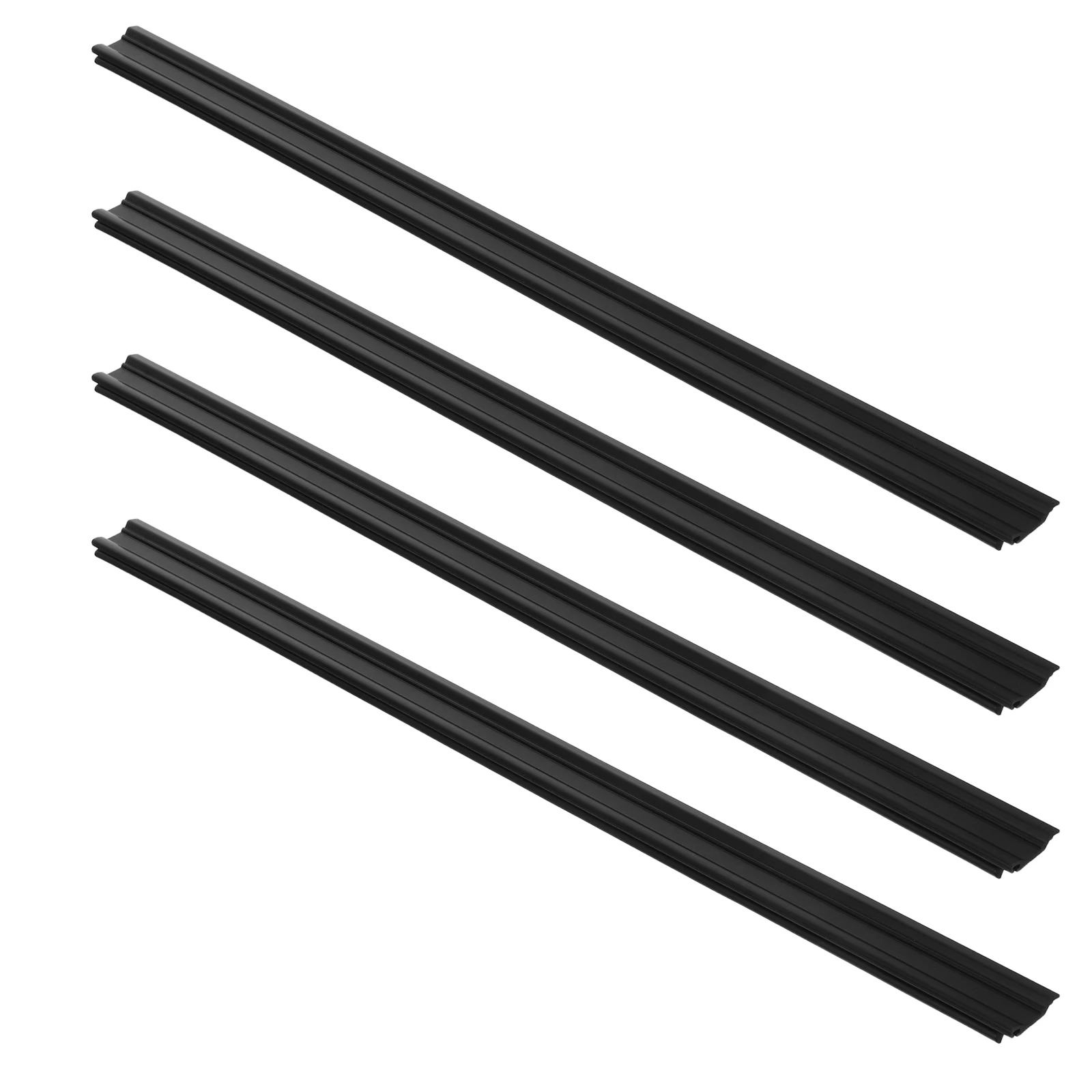

4pcs Car Side Window Wiper Blades Boneless Silent Windshield Rubber Replacement Automotive Durable Plastic Winter