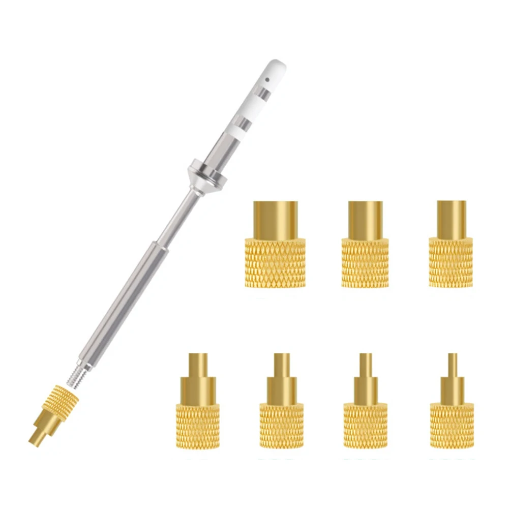 TS100 Soldering Iron Tips M2.0-M8 Copper Thermal Replacement Set For TS-B2 BC2 C D24 I K Electric Welding Tool 8Pcs