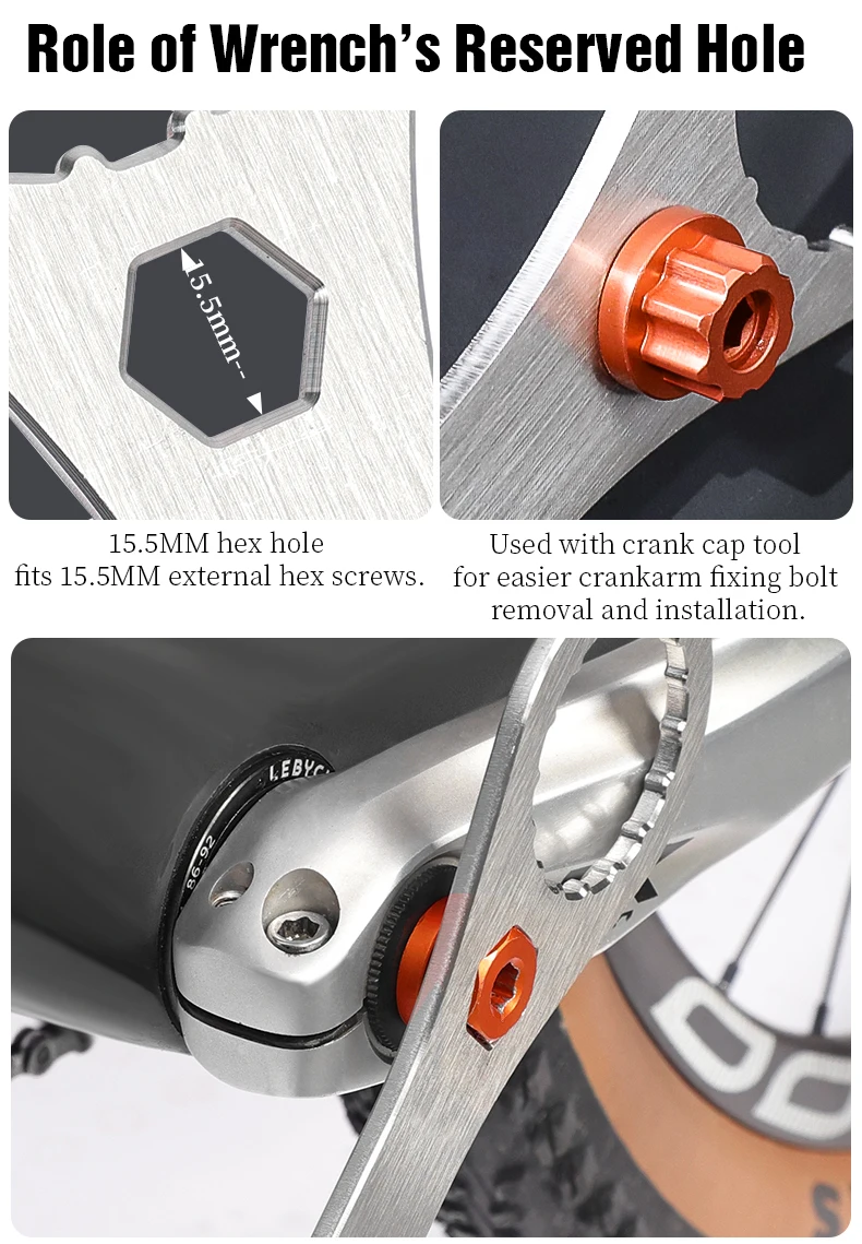 LEBYCLE MTB Fahrrad Tretlagerschlüssel Entfernungswerkzeug Rennrad Tretlagerschlüssel Für Bodendurchmesser 39/40,5/44/46/50 MM – Detail 11