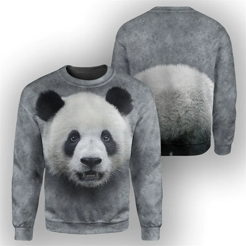 Panda Bear Gorilla 3D Print Animal Sweatshirt Men Casual Pullover Streetwear Male Crew Neck Long Sleeve Hoodies Kids Clothing