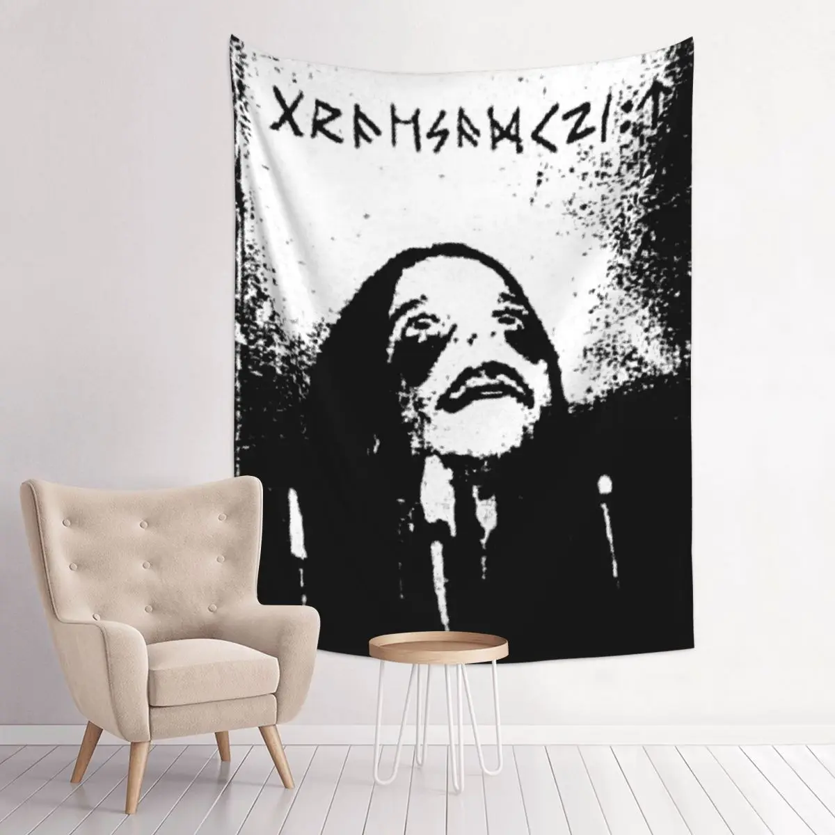 Death Metal Burzum Black Mayhem Tapestry Wall Hanging Print Polyester Tapestries Fantasy Blanket Wall Decor Wall Cloth