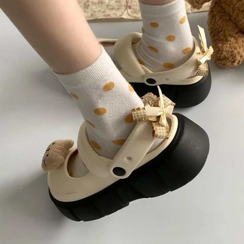 New Cute DIY Cat Fish Fashion Clogs For Women Indoor Street Slippers Soft EVA Close Toe Platform Shoes Female Leisure Mulers - view 5