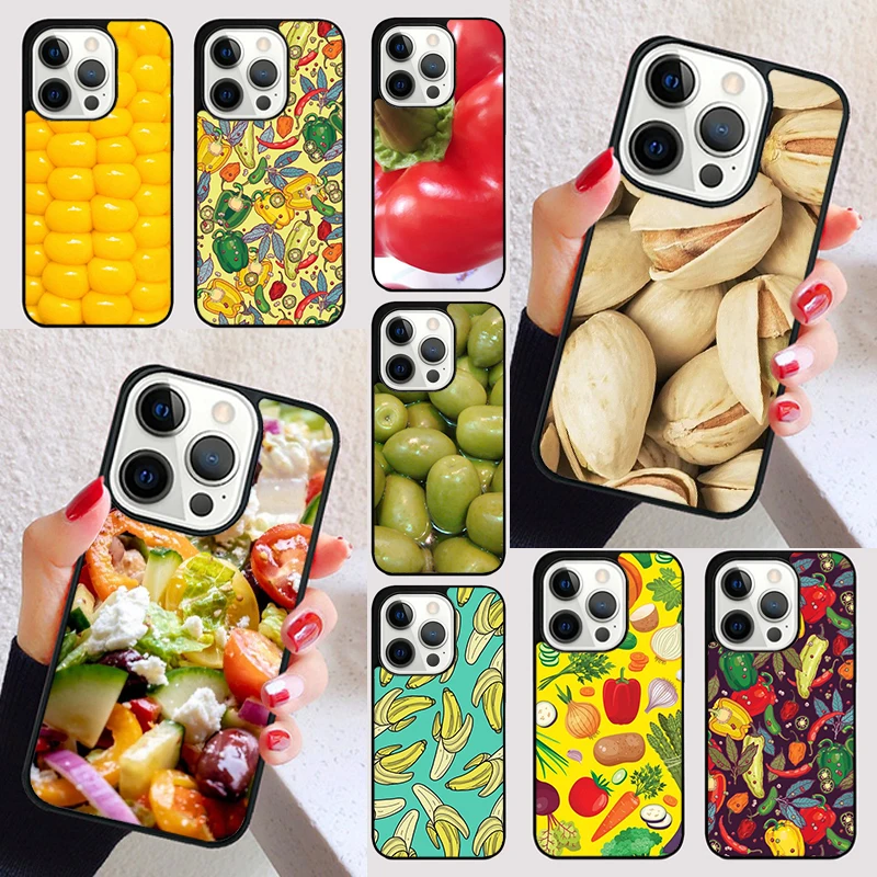 VEGETABLES CARROT SWEET CORN TOMATO Phone Case for iPhone 15 SE2020 6 7 8 Plus XR XS for Apple 13 11 12 14 Mini Pro Max Cover