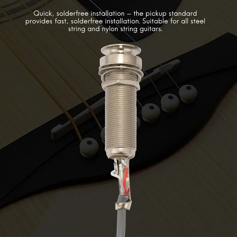 Under Saddle Piezo Pickup Onboard Preamp System For Acoustic Guitar