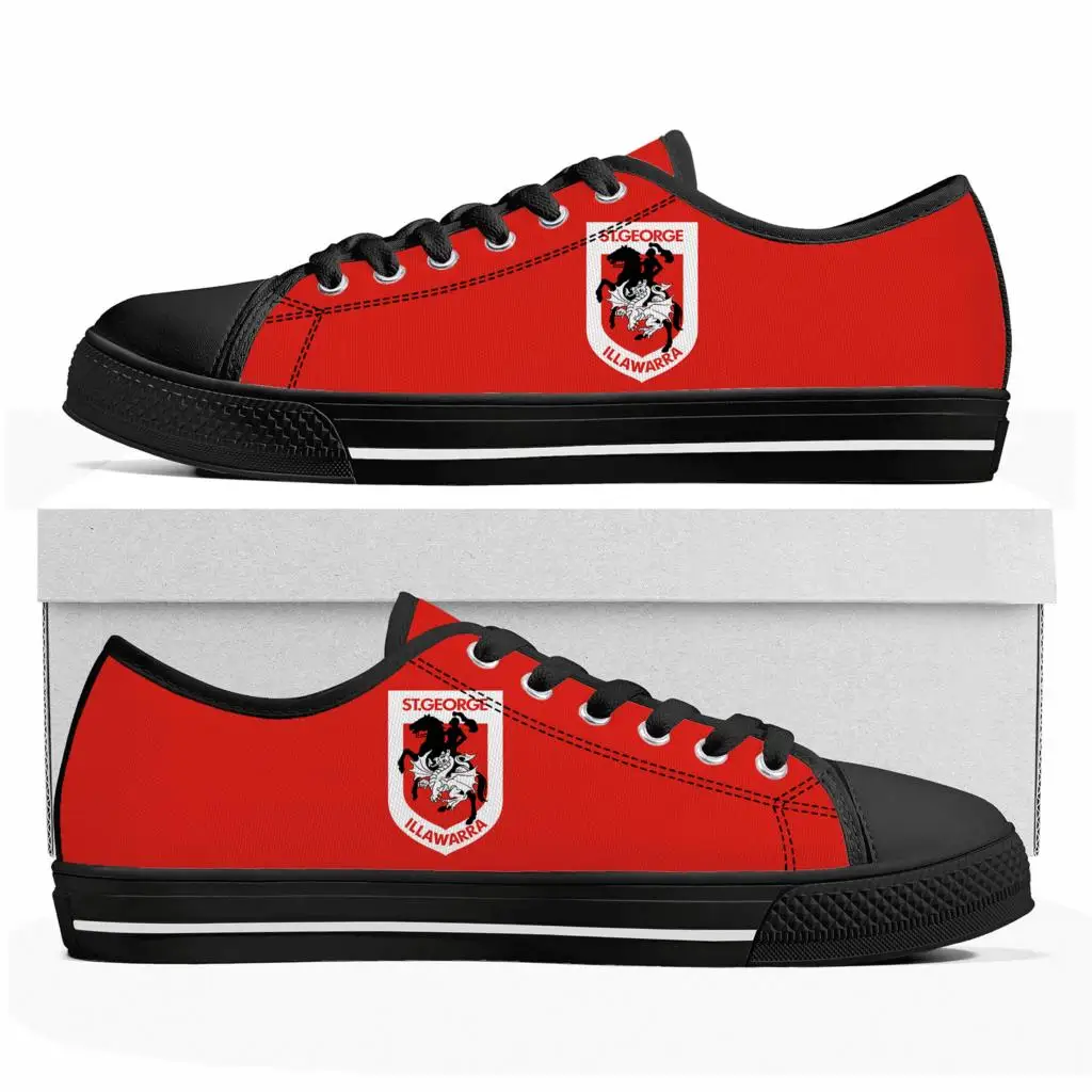 St.George Illawarra Dragons  Australian Rugby Low Top Sneakers Mens Womens Teenager Canvas High Quality Sneaker Casual DIY Shoe