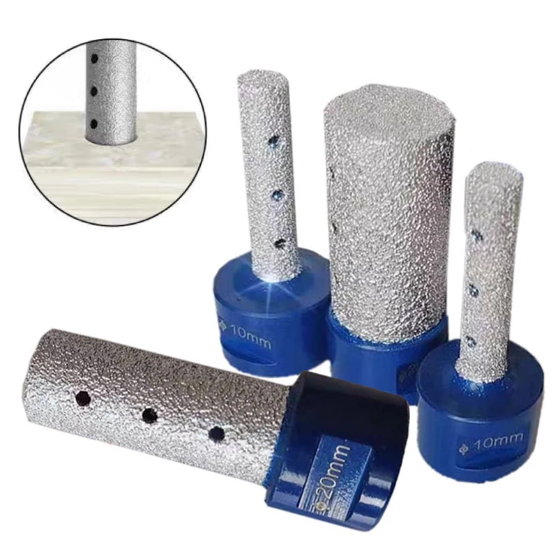 1Pc 6/8/10/15/20/25/30mm M14 Thread Vaccum Brazed Diamond Finger Bit Milling Cutter Granite Marble Trimming Hole Opening Tool