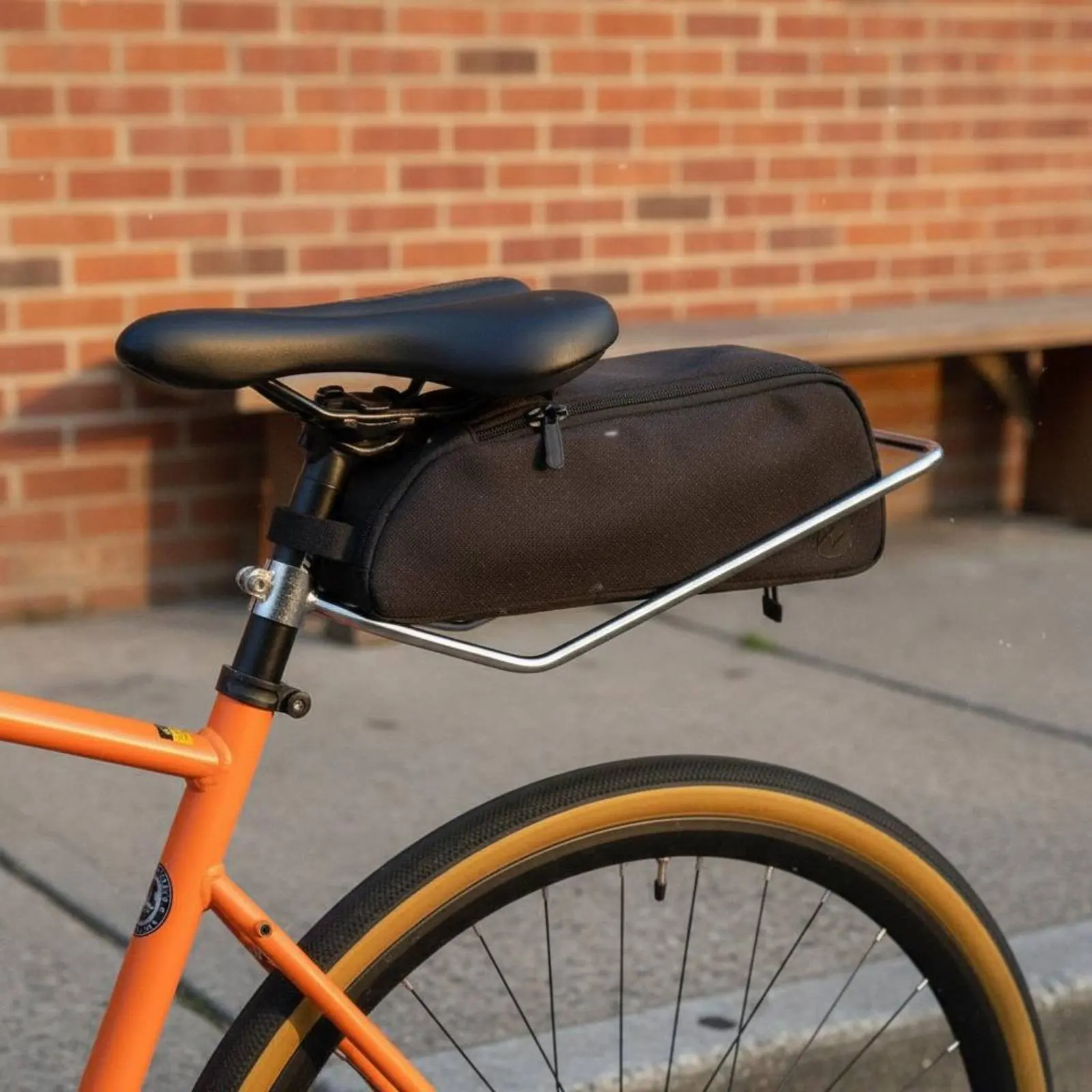 

Stainless Steel Tail Rack Lightweight Rear Bike Rack Cycle Luggage Carrier Easy Installation Saddlebag Stabilizer