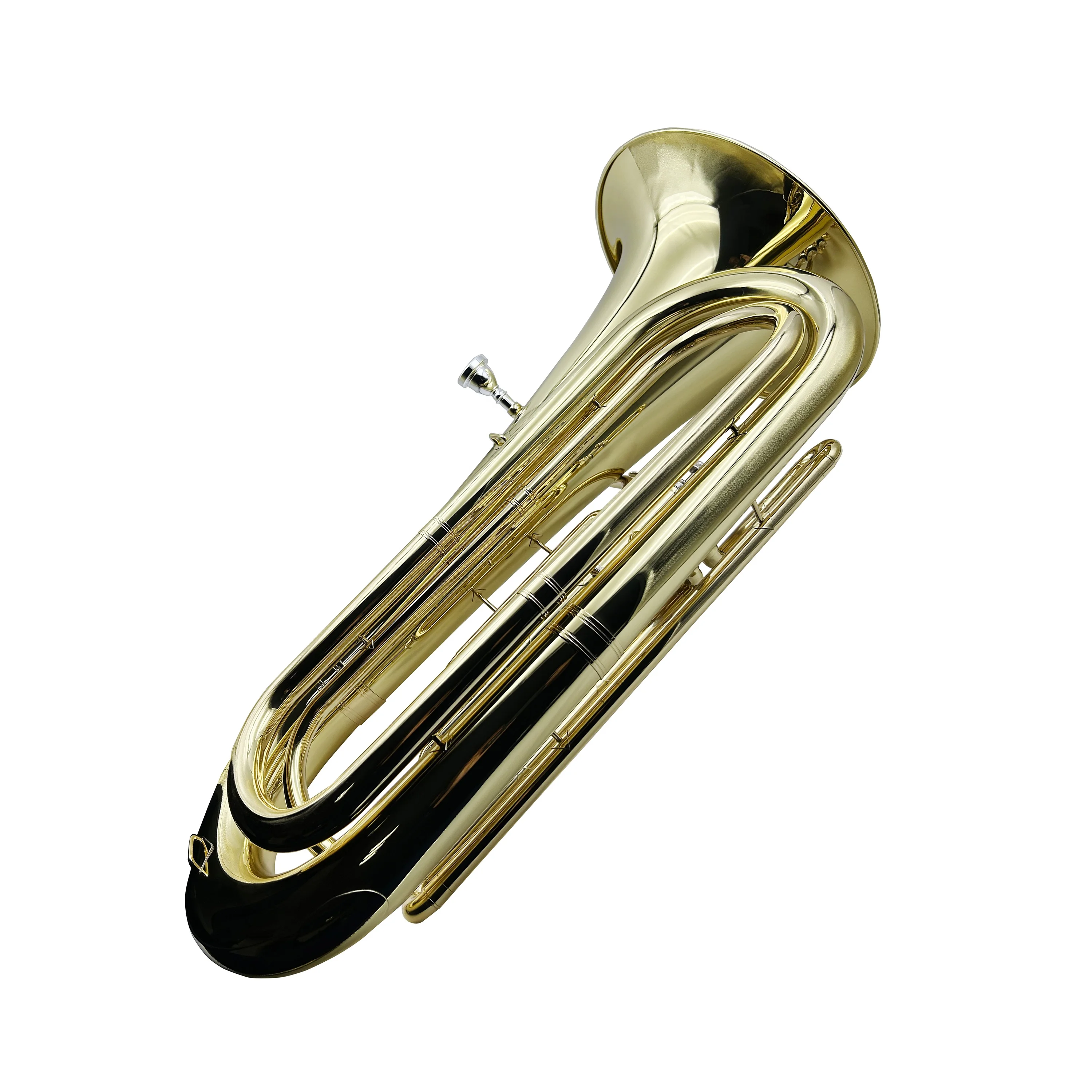 

High Quality Tuba Bb Gold Lacquer Surface Yellow Brass Body Stainless Steel Pistons Professional Wind Instrument JYTU0737 Case