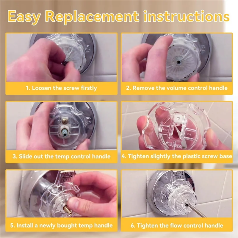 

Hot Sale-MXT11 Volume And Temperature Control For Mixet Tub And Shower Knob Shower Volume Control Handle Faucet Replacement Hand