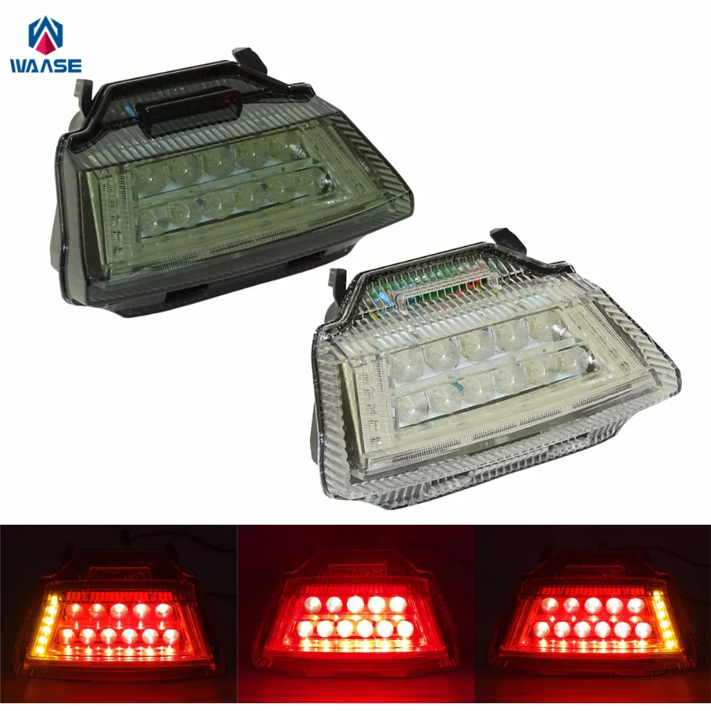 

waase для Kawasaki Ninja ZX10R ZX-10R ZX1000 2011 2012 2013 2014 2015, задние тормозные указатели поворота, встроенный светодиодный стоп-сигнал