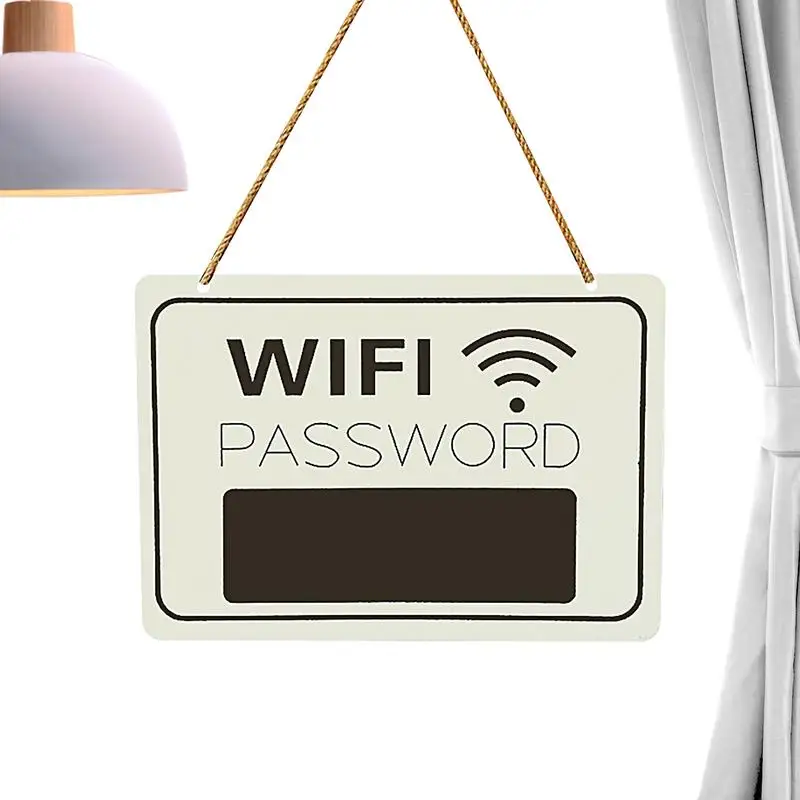 Wifi Password Sign Wall Hanging Wooden Plaque Notice Board Signage Single-sided Chalkboard Wifi Sticker For home Table Stand