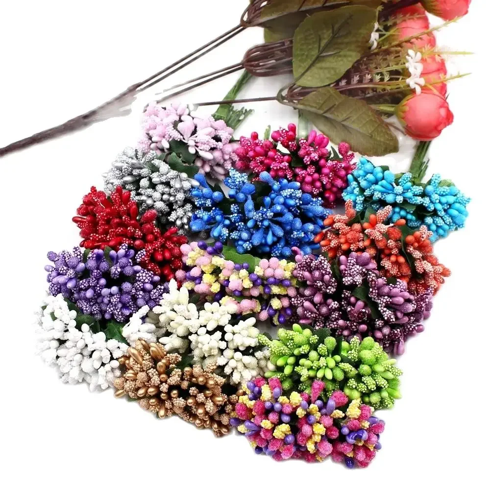 12/36/72/144 PCs Stamens For Needlework Artificial Flowers Wedding Party Decoration DIY Scrapbooking Garland Craft Fake Flowers