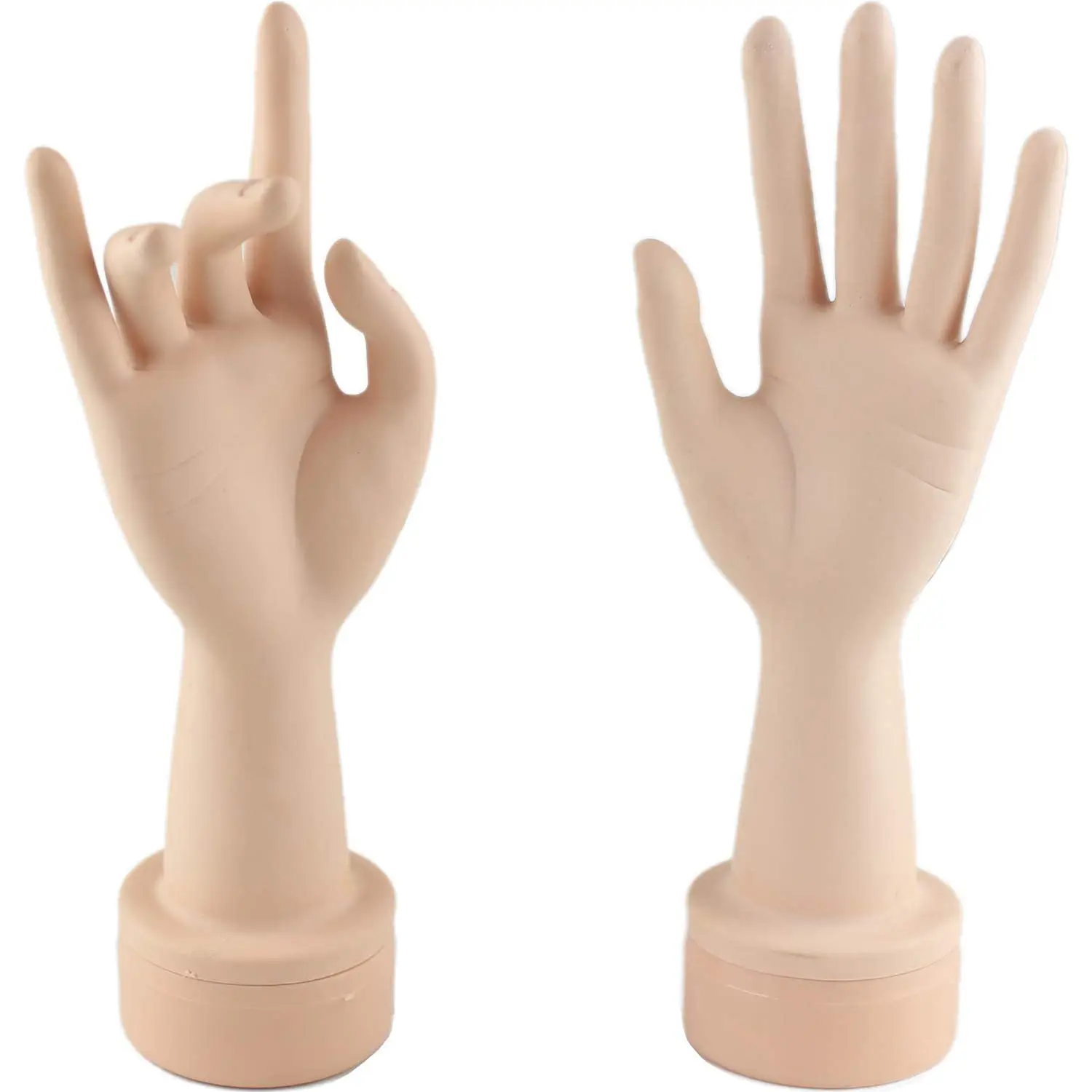 Pratica l'espositore per unghie a mano manichino flessibile con dita morbide e pratica le unghie Manicure a mano con mano finta